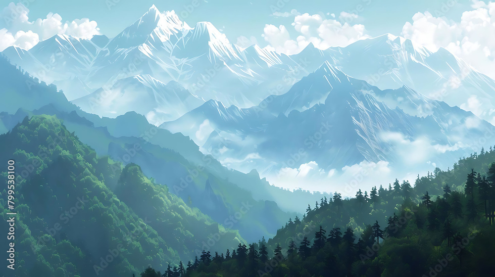 natural landscape with trees and mountains in the background natural landscape with trees and mountains in the background