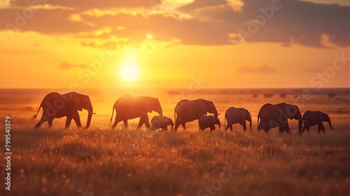 wildlife safaris in the wild a diverse herd of elephants, including large and small individuals, gr © YOGI C