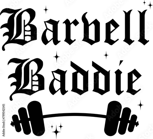 Barbell Baddie SVG, workout baddie svg, barbel baddie vector, Barbell Baddie PNG, gym vector, fitness svg png photo