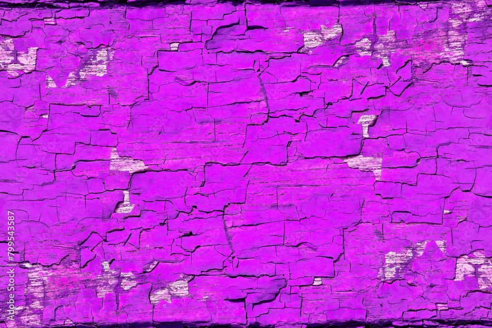 Obraz premium grunge violet wall cracked texture background