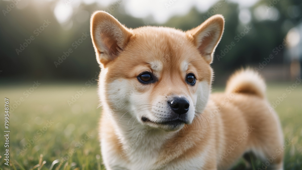 Beautiful shiba inu puppy
