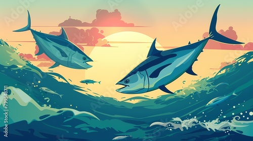 world tuna day poster. made full color to meet poster needs when celebrating events