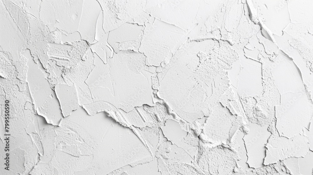 A white wall with a rough texture and a few cracks