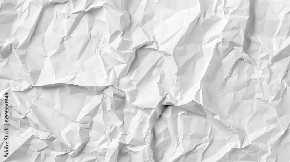 Obraz premium Shattered Reflections: A white backdrop interwoven with torn paper, reflecting the fragmented nature of existence and the beauty found within brokenness.