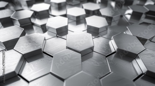 Hexagonal Intrigue: A mesmerizing close-up of a metal hexagonal pattern, inviting exploration into its fascinating geometry and texture.