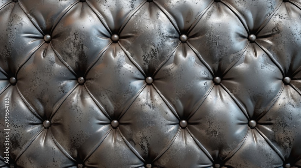 Black leather couch with button details Black leather couch with button details