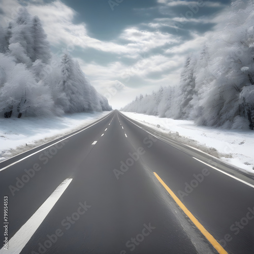 road in snow