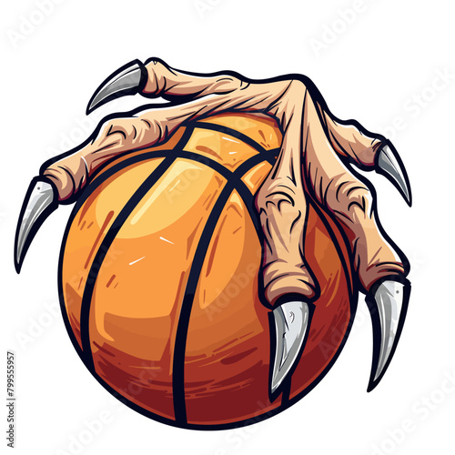 powerful beast's claw wraps around a seemingly ordinary basketball