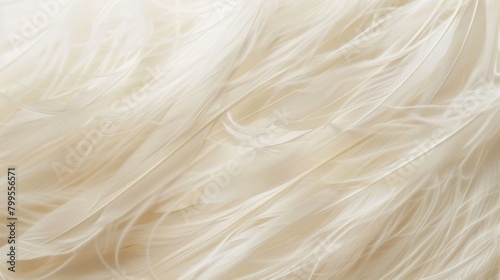 Whispers of Grace: A Long, White Feather with a Wavy Texture, Echoing Elegance and Delicate Movements