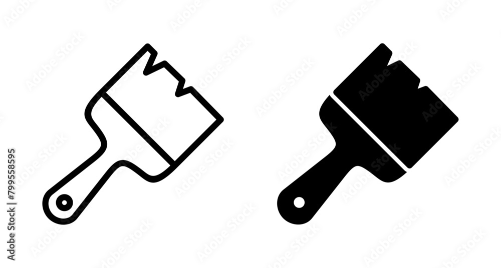 Paint icon vector isolated on white background. Paint brush vector icon. Paint roller icon Paint icon vector isolated on white background. Paint brush vector icon. Paint roller icon