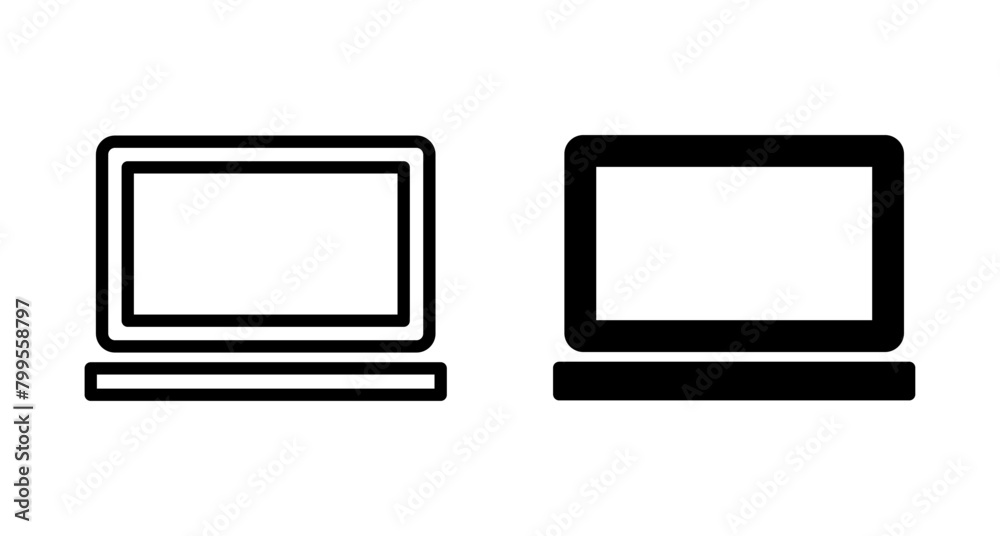 Laptop icon vector isolated on white background. Laptop vector icon Laptop icon vector isolated on white background. Laptop vector icon