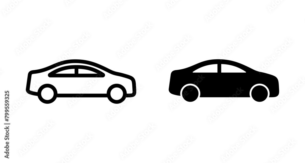 Car icon vector isolated on white background. Car icon vector.