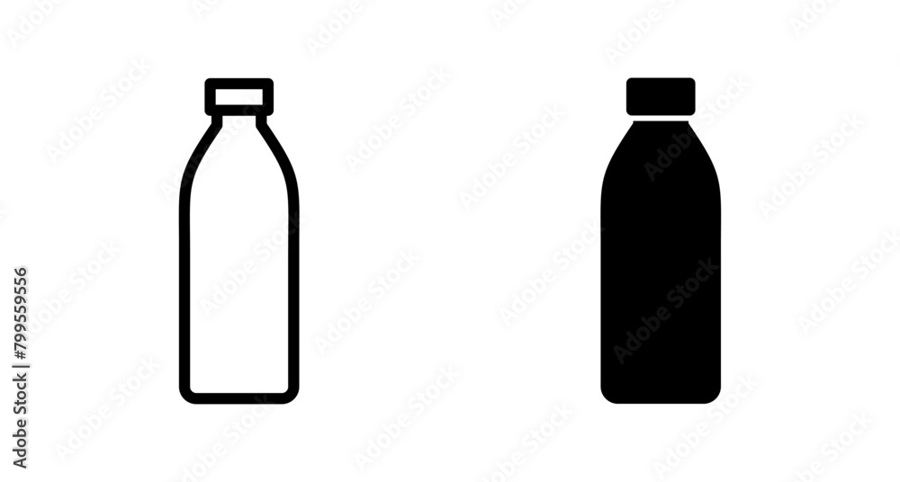 Bottle icon vector isolated on white background. Bottle vector icon Bottle icon vector isolated on white background. Bottle vector icon