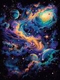 Cosmic Melody of Stars and Nebulas