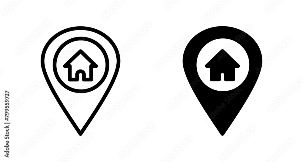 Address symbol icon vector isolated on white background . address icon vector. home location icon Address symbol icon vector isolated on white background . address icon vector. home location icon