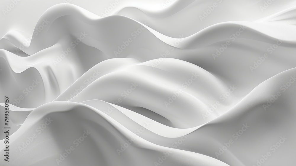 A white fabric with a wave pattern A white fabric with a wave pattern