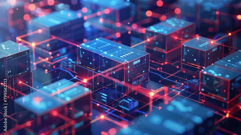 Industrial factory isometric 3D illustration design with neon light effect. Industry 4.0. Future. Industrial factory isometric 3D illustration design with neon light effect. Industry 4.0. Future.