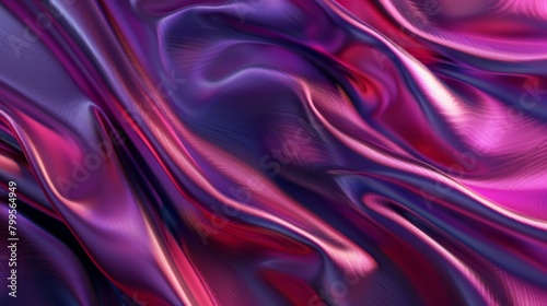 Enchanting Plum  A Shiny  Metallic Purple Fabric  Effusing a Sense of Mystique and Allure