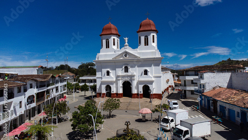 San Vicente Ferrer, Antioquia - Colombia. April 24, 2024. Its headwaters are 48 kilometers from the city of Medellin, Panoramic shot with a drone.