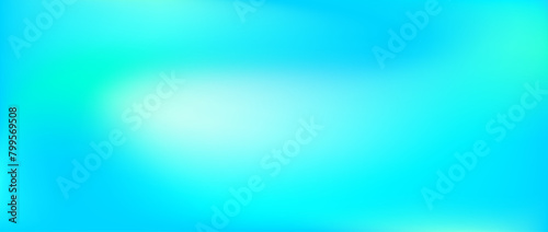 Vibrant turquoise gradient background. Bright fluid teal color backdrop. Abstract smooth fresh mint wallpaper. Blur vivid blue green marine concept texture for banner, poster, brochure. Vector