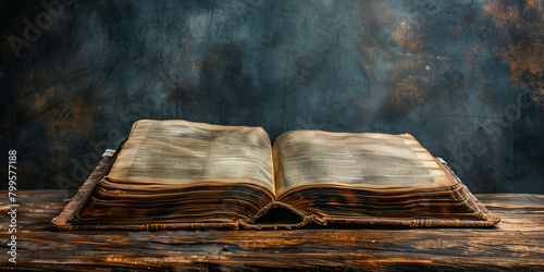 old book on a wooden background