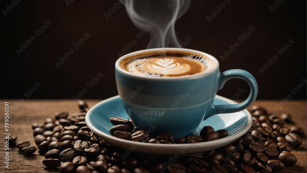 Coffee cup and coffee beans Coffee cup and coffee beans
