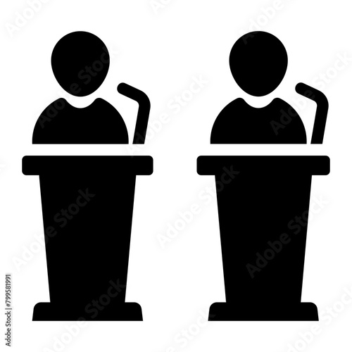 debate glyph icon