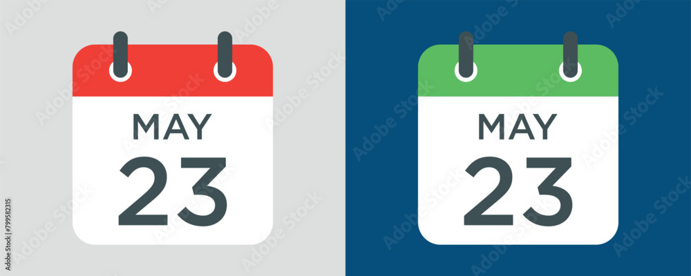 calendar - May 23 icon illustration isolated vector sign symbol calendar - May 23 icon illustration isolated vector sign symbol