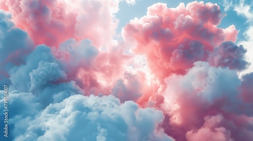 Cotton Candy Clouds created with Generative AI Technology, ai, generative