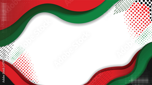 National Flag Color of United Arab Emirates Background Concept for Independence National Day and other events, Vector Illustration Design
