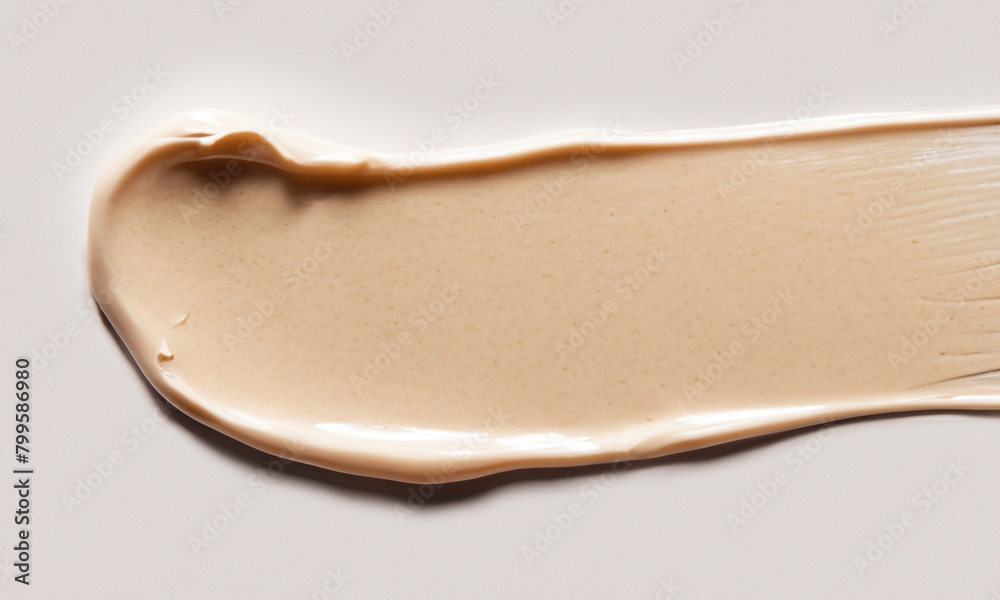 Fototapeta premium sample of cosmetic cream on light background