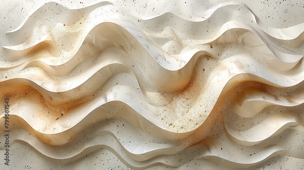 A tranquil abstract design inspired by sandy dunes, featuring beige and soft brown diagonal layers that simulate the rolling dunes of a desert, enriched with realistic sand particle textures A tranquil abstract design inspired by sandy dunes, featuring beige and soft brown diagonal layers that simulate the rolling dunes of a desert, enriched with realistic sand particle textures