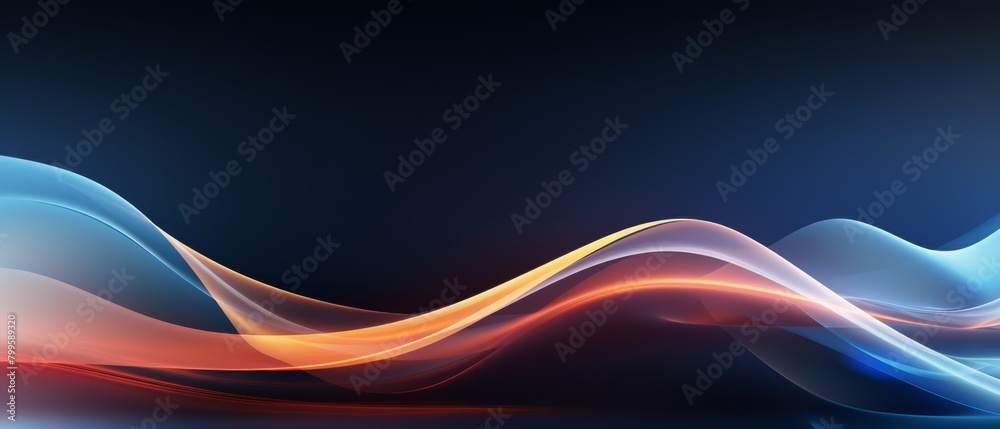 Fototapeta premium Technology-inspired abstract design with flowing digital waves, minimalist and modern,