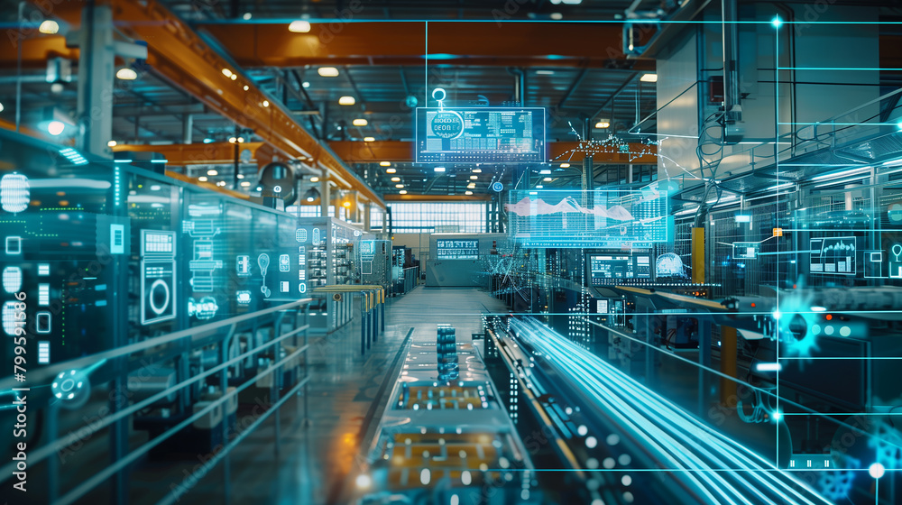 Smart factory concept. Communication network. INDUSTRY4.0 