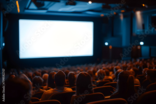 Close-up Shot of a Movie Scene with Active Subtitles on Theater Screen