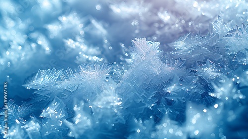 Dive into a winter wonderland with this abstract background of frosty panes, where clear icy blue layers cross diagonally, resembling frost formations, 