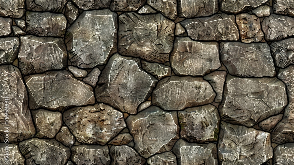 Fototapeta premium A mosaic of naturally textured stone tiles