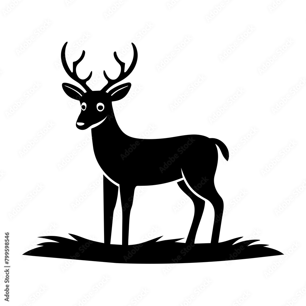 Fototapeta premium deer silhouette vector