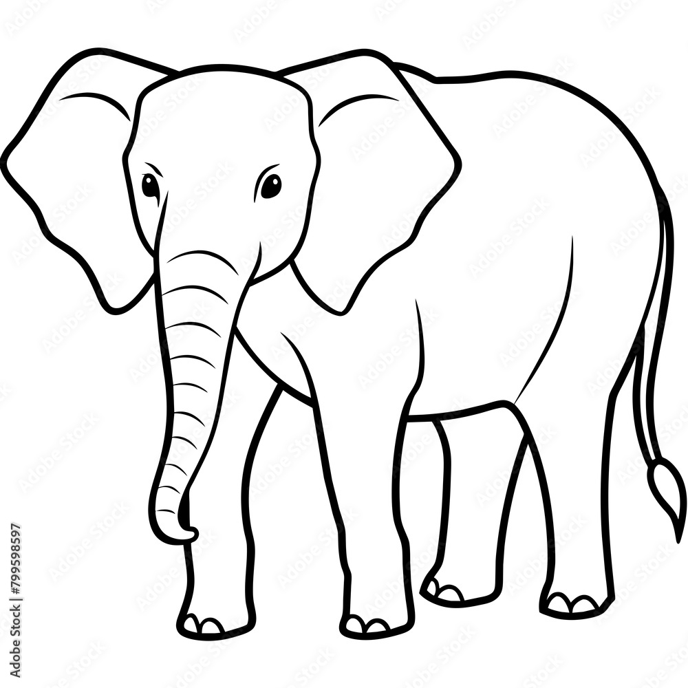 Fototapeta premium elephant cartoon illustration