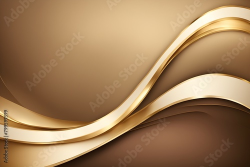 A gold and white wave patterned background