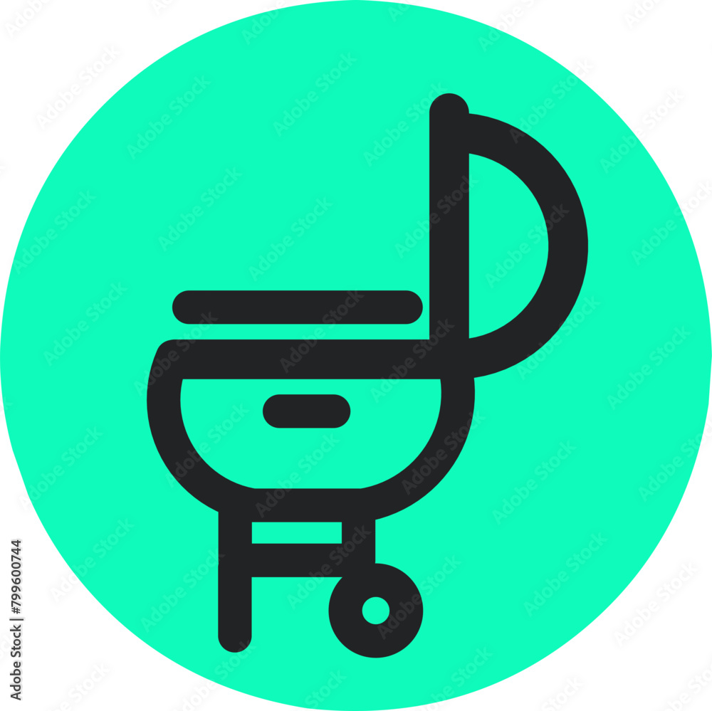 Bbq Grill Vector Icon Line style illustration.bbq minimalist concept Bbq Grill Vector Icon Line style illustration.bbq minimalist concept