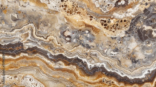 Earthy marble waves intertwined in natural art