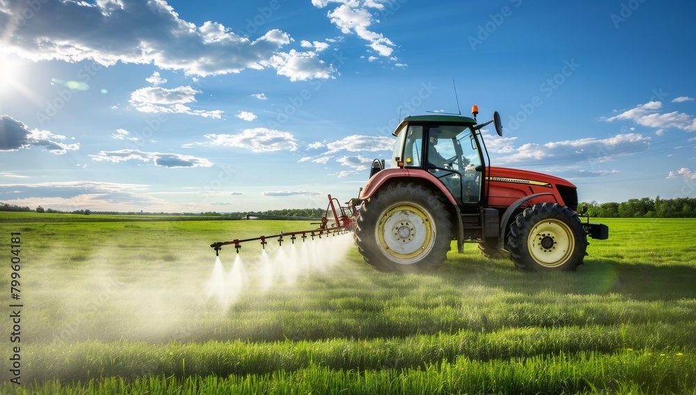 Fototapeta premium Tractor on the Field
