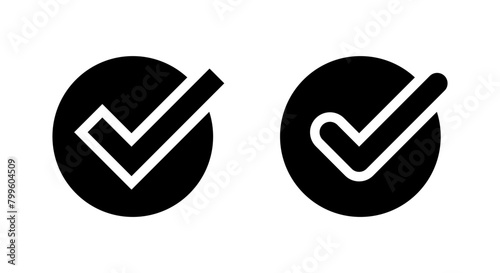 Check mark icon in generic style. Tick, checkmark sign symbol