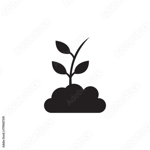 plant icon. sign simple flat vector illustration for web and app..eps
