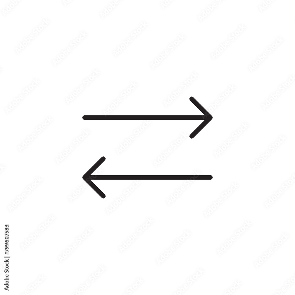 Transfer arrows vector icon. Left and right direction vector icon. Arrows illustration for web and app..eps Transfer arrows vector icon. Left and right direction vector icon. Arrows illustration for web and app..eps