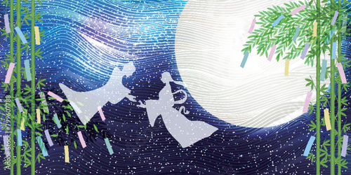 七夕　天の川　夏　背景	