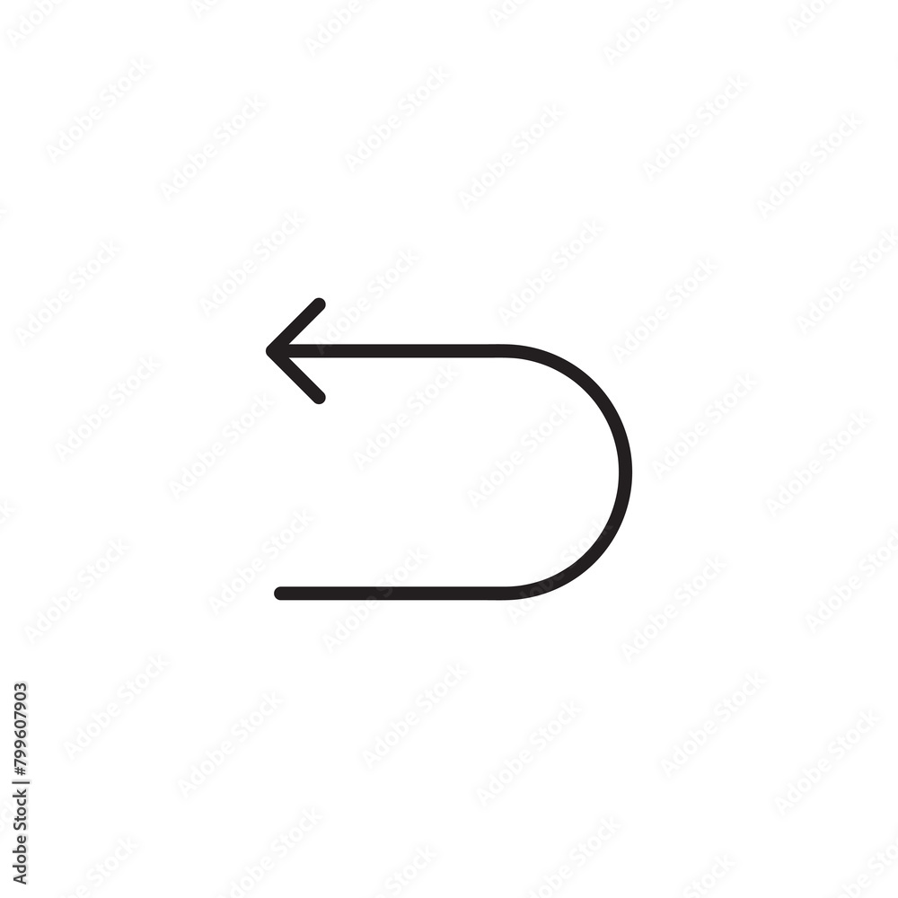 Back icon, vector back side arrow liner illustration for web and app..eps Back icon, vector back side arrow liner illustration for web and app..eps