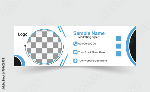 Creative Email Signature vector template Design.