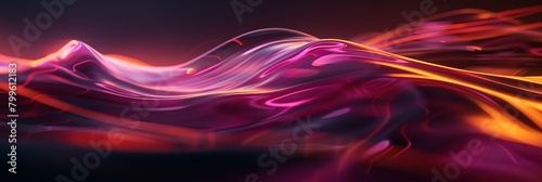 seamless moving wave motion graphic loop mkv file  in the style of light painting  light black and orange  pink   vray tracing  selective focus background aspect ratio  3 1